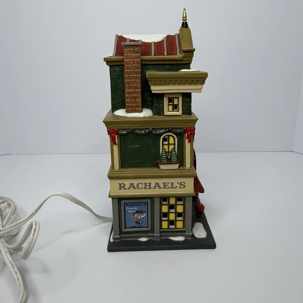 Dept 56 Christmas In The City Series Rachael's Candy Shop Retired Tested Working
